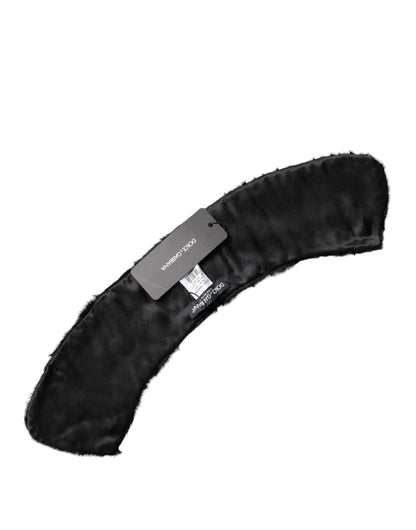 Foulard Dolce & Gabbana en fourrure d'agneau noire pour femme