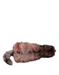 Dolce & Gabbana Pink Frost Fox Fur Neck Warmer Winter Scarf