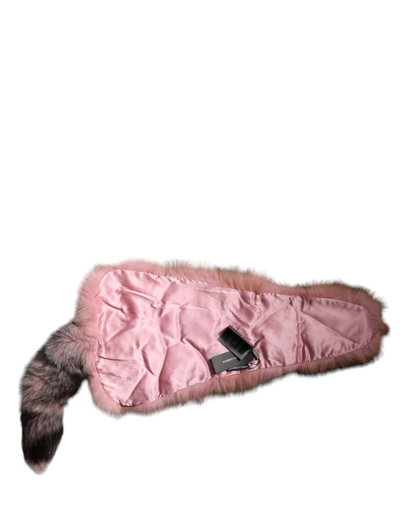 Dolce & Gabbana Écharpe Neck Warmer en Fourrure de Renard Rose
