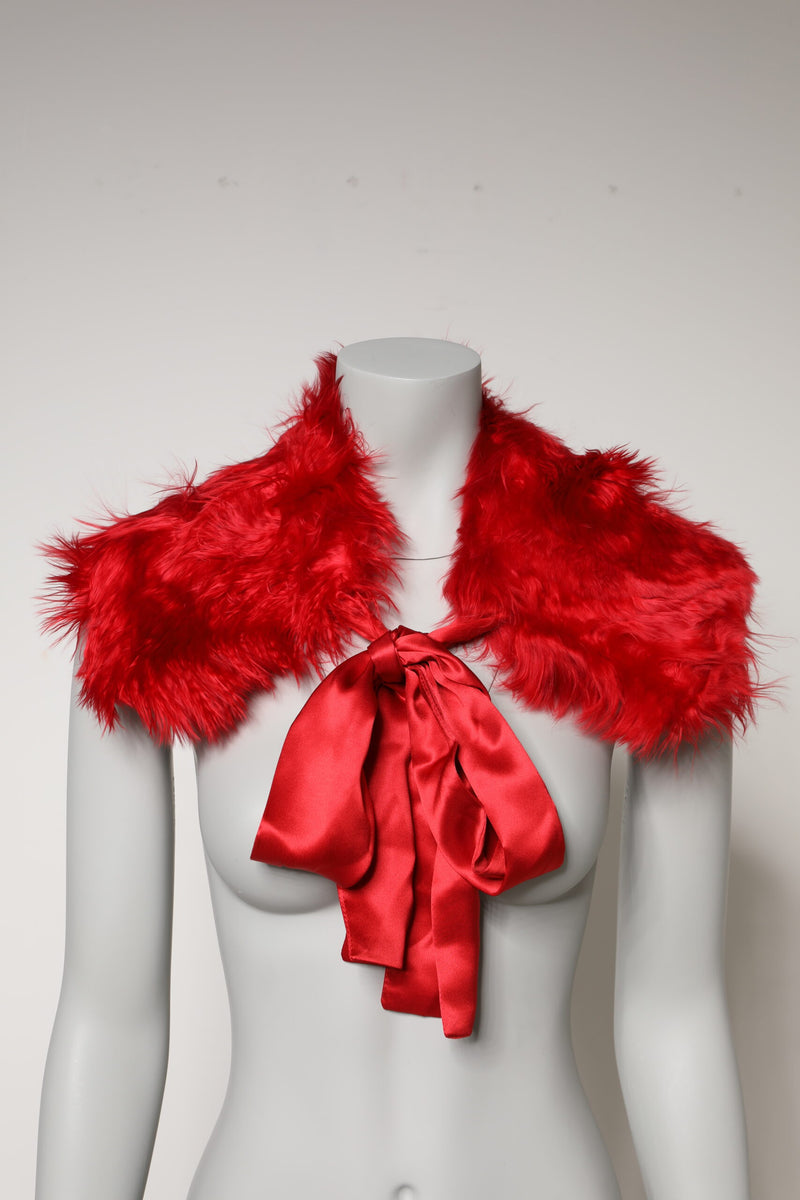 Dolce & Gabbana Écharpe Chauffe-Cou en Alpaga Rouge pour Femme