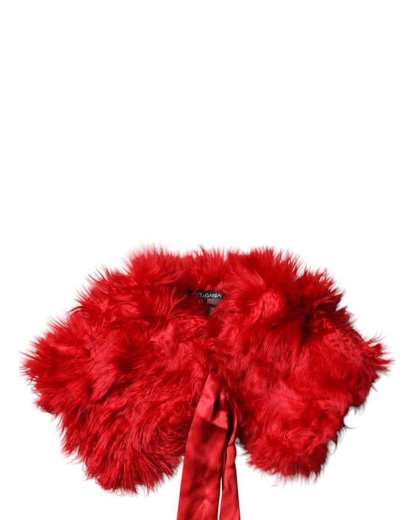 Dolce & Gabbana Écharpe Chauffe-Cou en Alpaga Rouge pour Femme