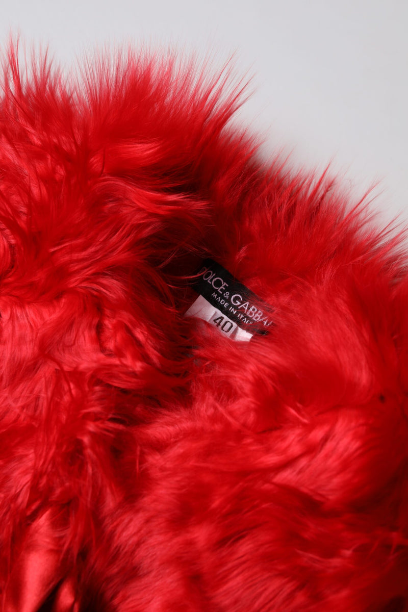 Dolce & Gabbana Écharpe Chauffe-Cou en Alpaga Rouge pour Femme