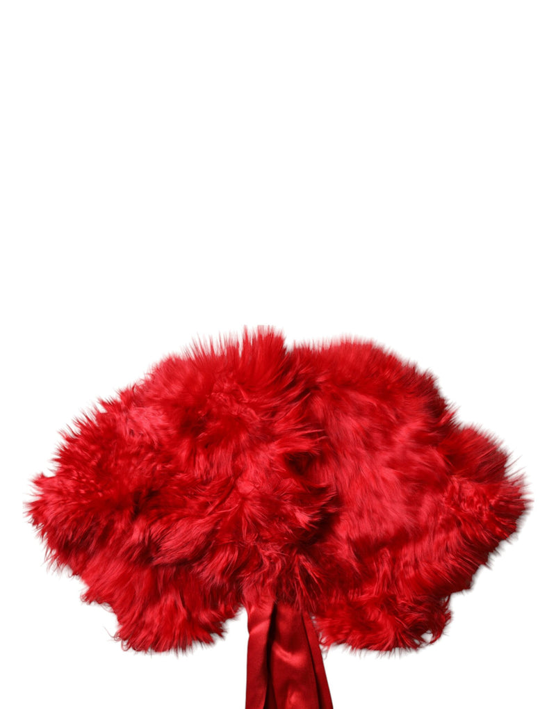 Dolce & Gabbana Écharpe Chauffe-Cou en Alpaga Rouge pour Femme