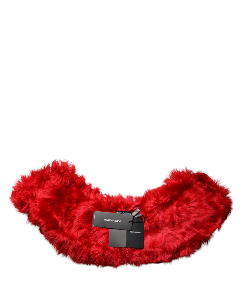 Dolce & Gabbana Écharpe Chauffe-Cou en Alpaga Rouge pour Femme