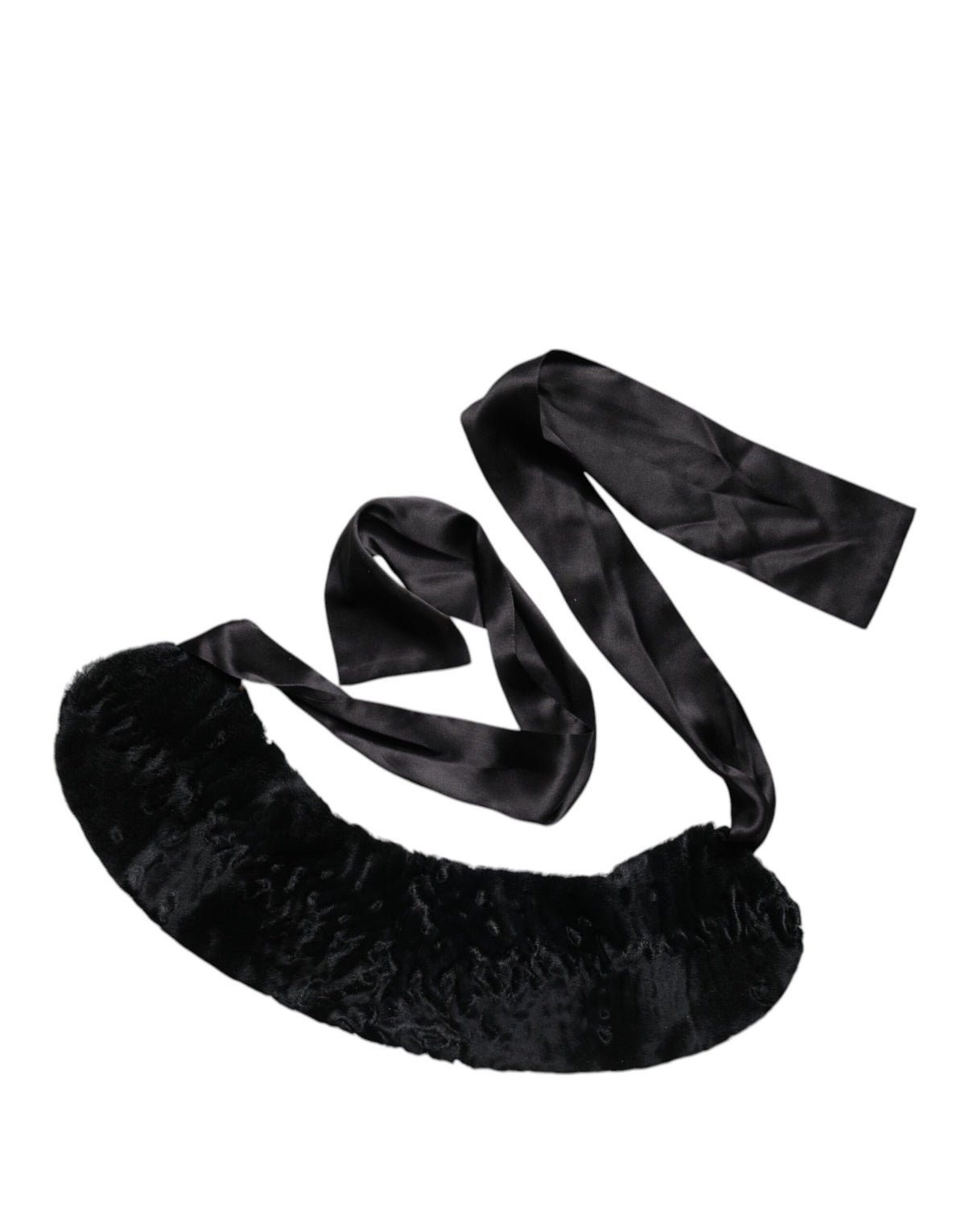 Dolce & Gabbana Black Lamb Fur Neck Warmer for Women