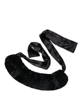 Dolce & Gabbana Black Lamb Fur Neck Warmer for Women