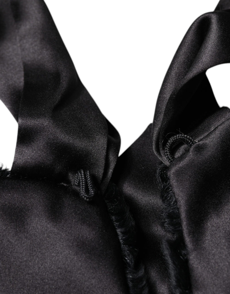 Dolce & Gabbana Black Lamb Fur Neck Warmer for Women