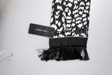 Dolce & Gabbana Écharpe Frangée Noir et Blanc