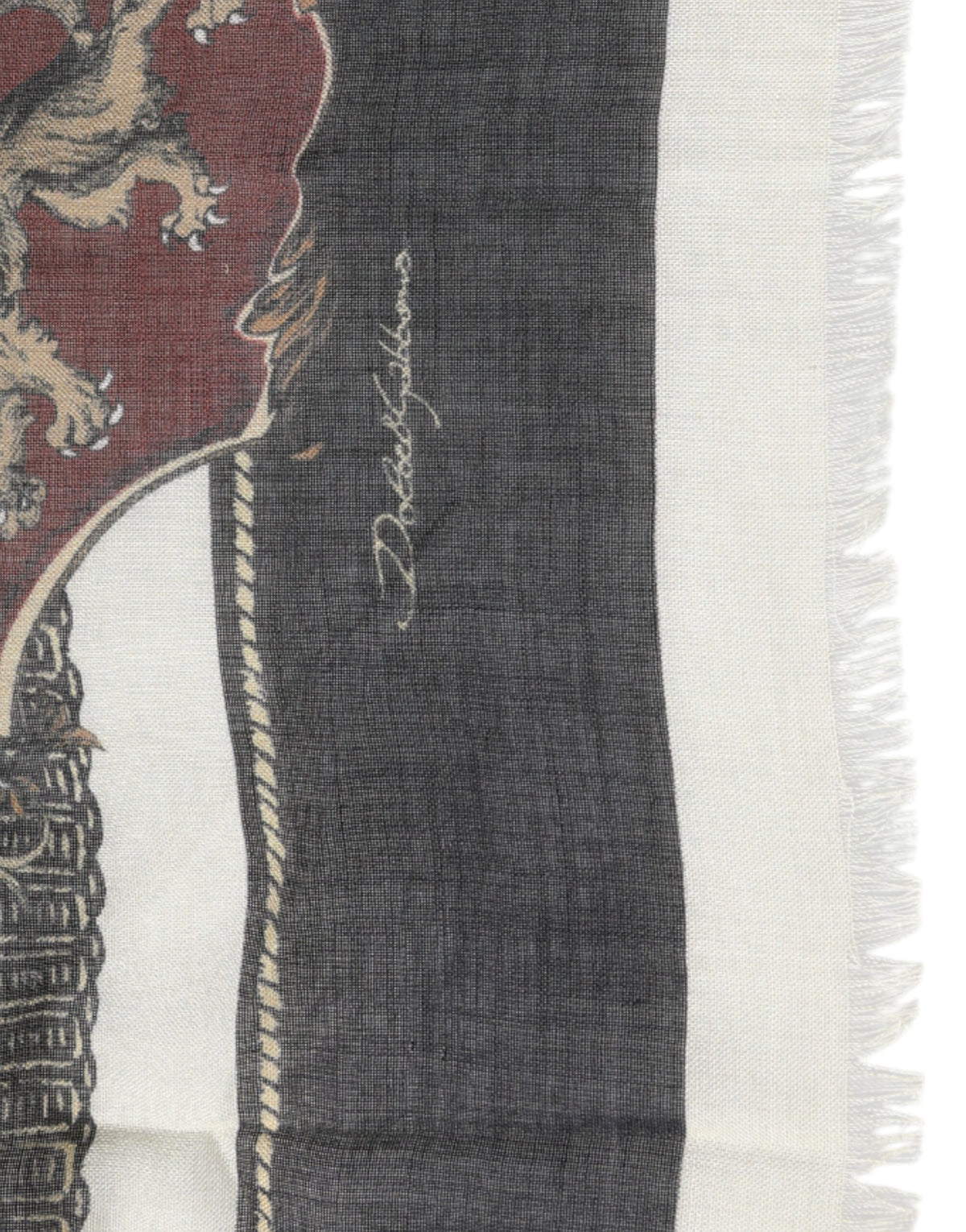 Foulard en cachemire imprimé multicolore Dolce &amp; Gabbana