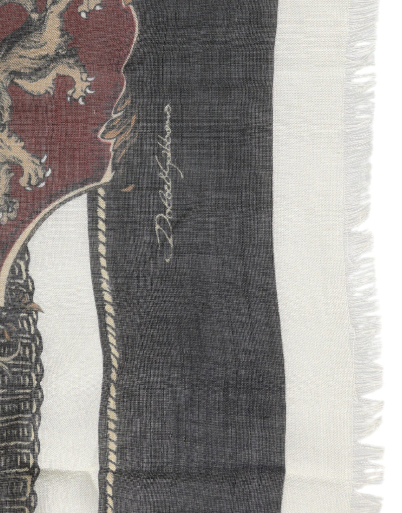 Foulard en cachemire imprimé multicolore Dolce &amp; Gabbana