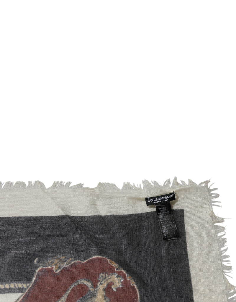 Foulard en cachemire imprimé multicolore Dolce &amp; Gabbana