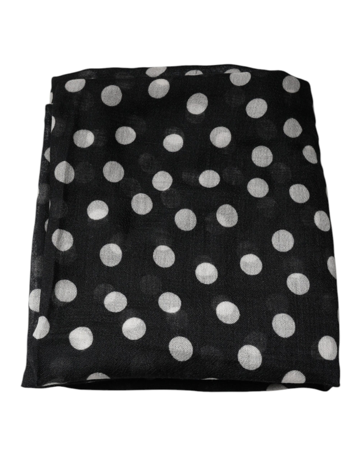 Dolce & Gabbana Écharpe Wrap Franges Pois Noir Blanc