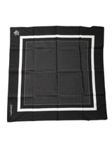 Foulard mouchoir en coton à pois noirs Dolce &amp; Gabbana
