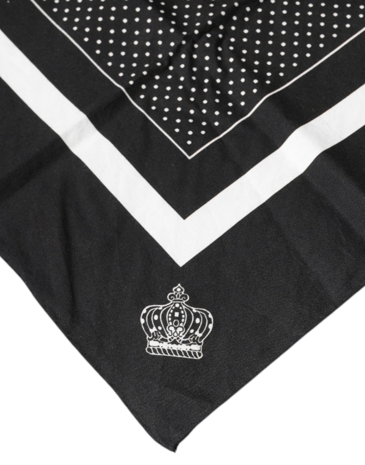 Foulard mouchoir en coton à pois noirs Dolce &amp; Gabbana