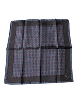 Foulard carré Dolce &amp; Gabbana bleu foncé à motif scarabée