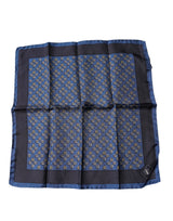Dolce & Gabbana Écharpe Carrée en Soie Bleue avec Coccinelle