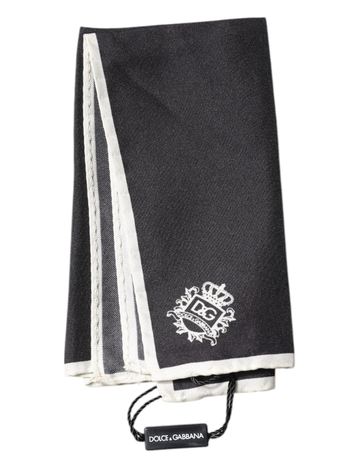 Foulard carré Dolce &amp; Gabbana à logo couronne noire