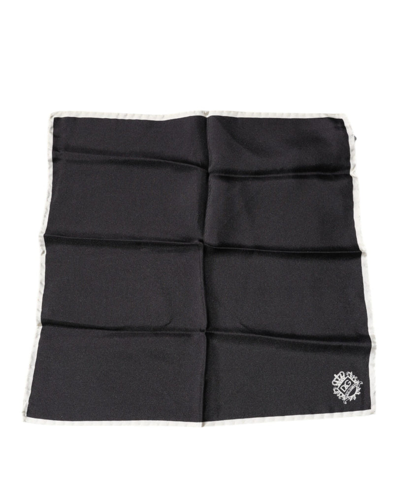 Foulard carré Dolce &amp; Gabbana à logo couronne noire