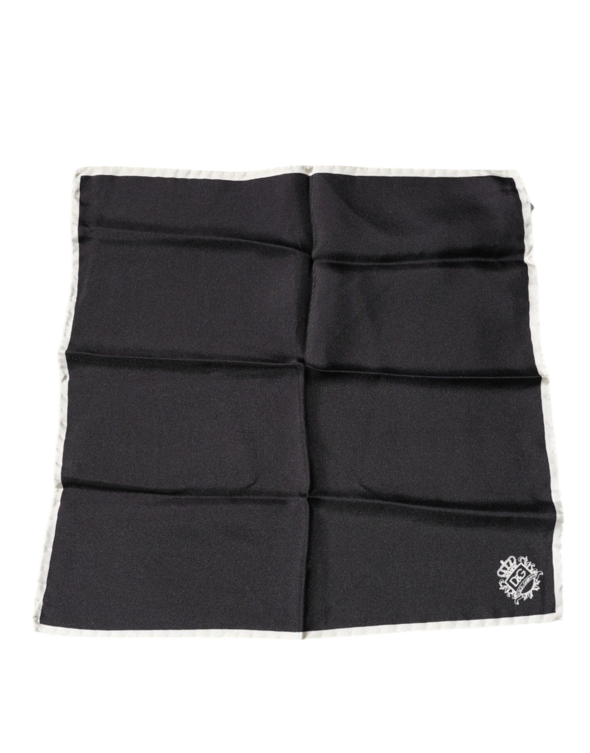 Foulard carré Dolce &amp; Gabbana à logo couronne noire