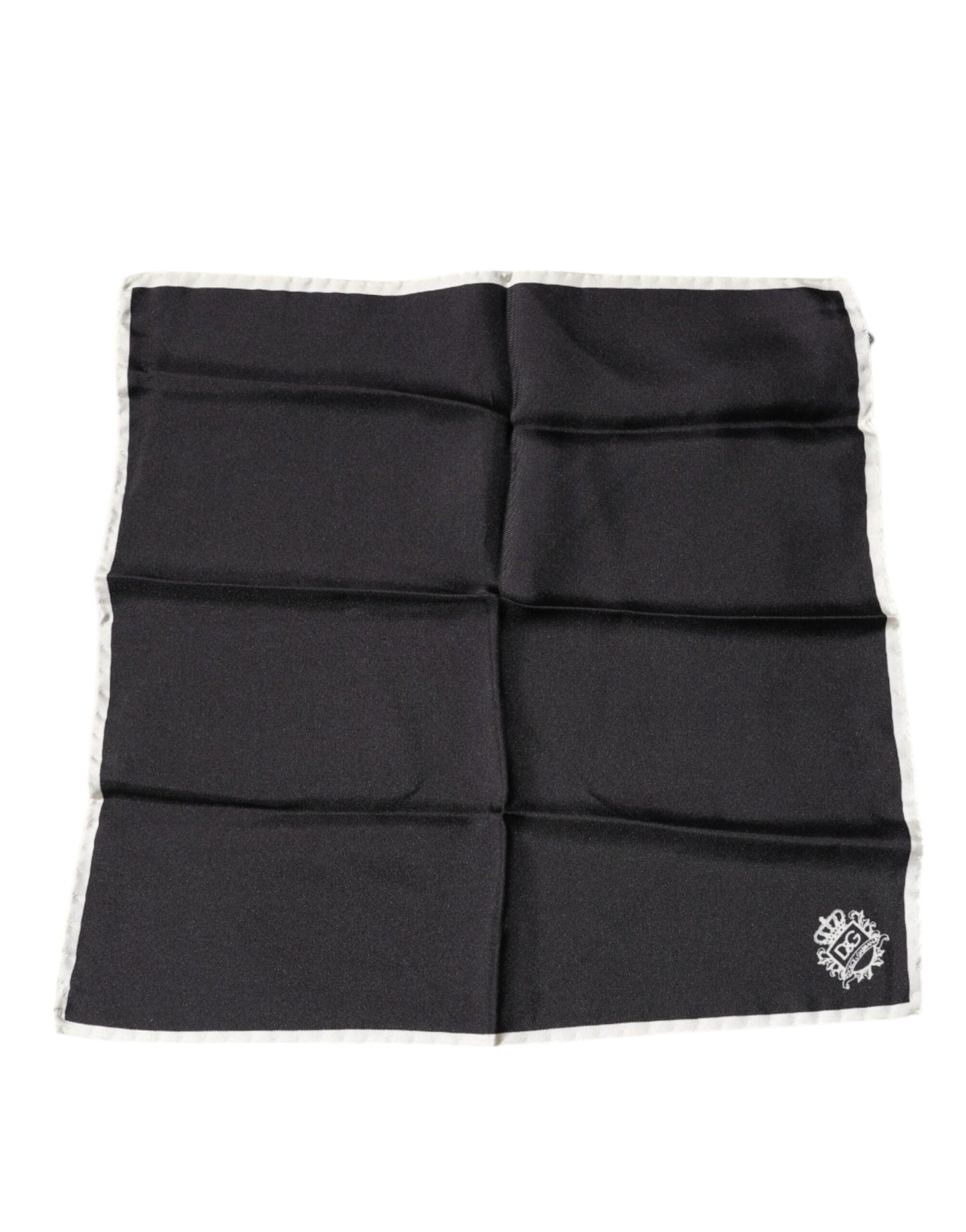 Dolce &amp; Gabbana Black Crown Logo vierkante zakdoek sjaal