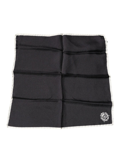 Dolce &amp; Gabbana Black Crown Logo vierkante zakdoek sjaal