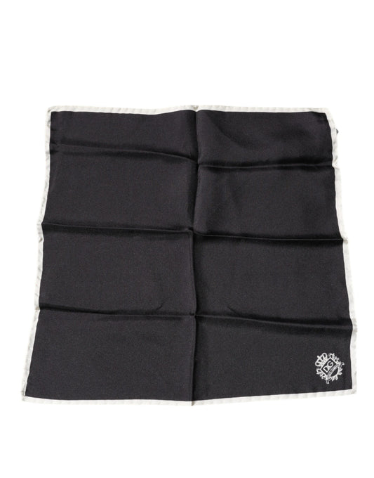 Foulard carré Dolce &amp; Gabbana à logo couronne noire