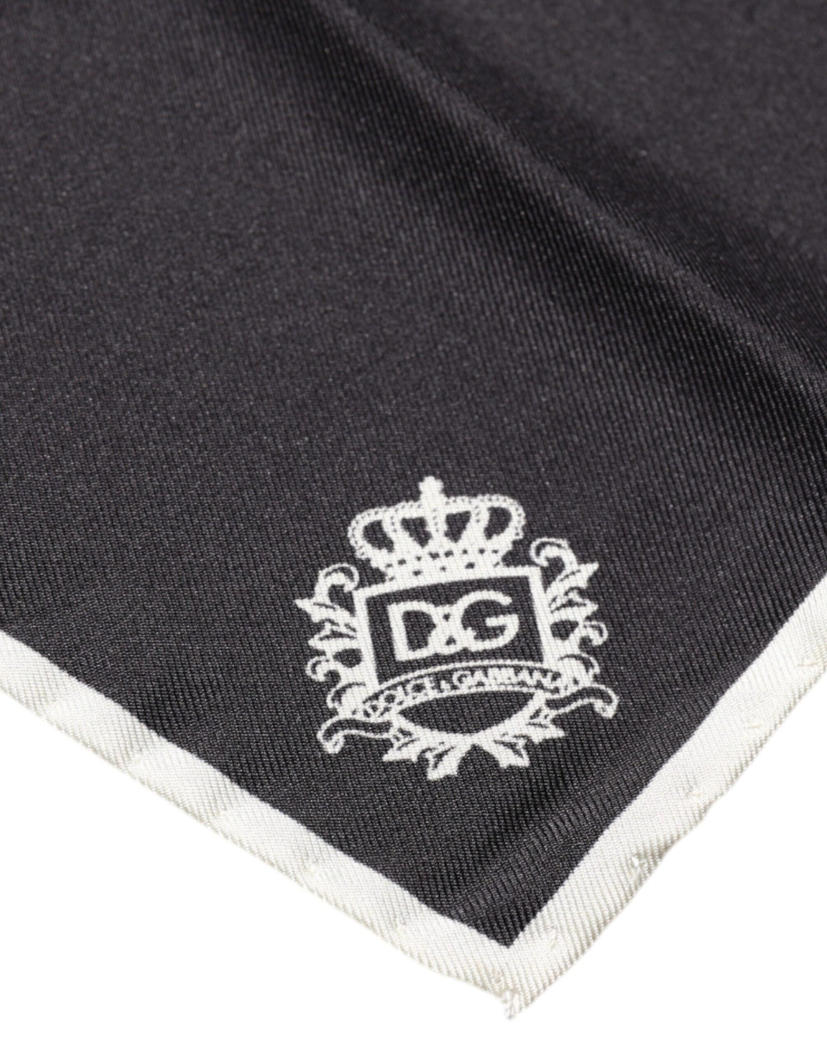 Foulard carré Dolce &amp; Gabbana à logo couronne noire
