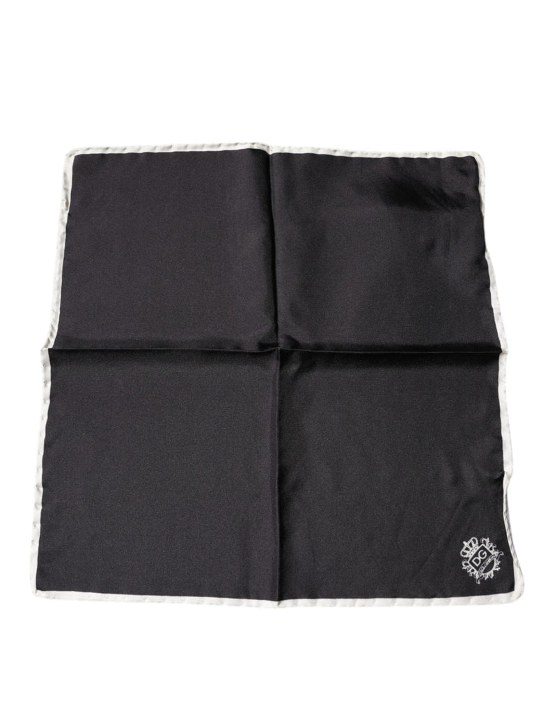 Foulard carré Dolce &amp; Gabbana à logo couronne noire