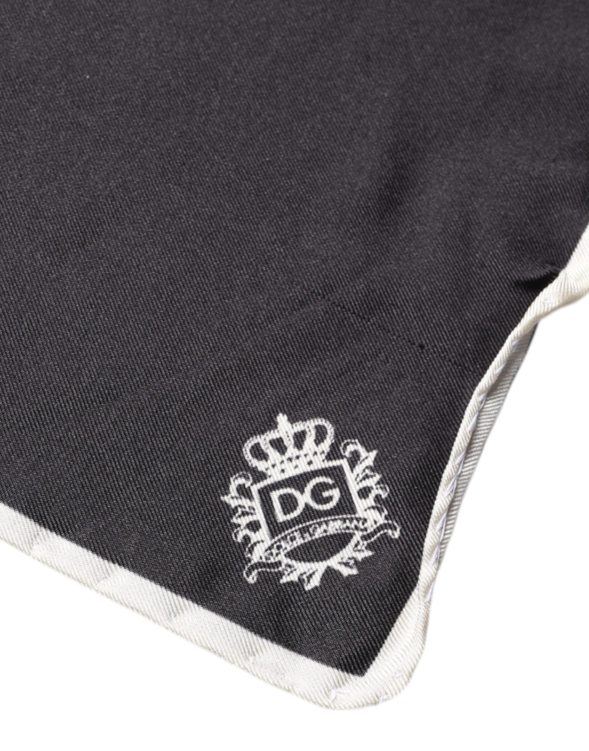 Foulard carré Dolce &amp; Gabbana à logo couronne noire