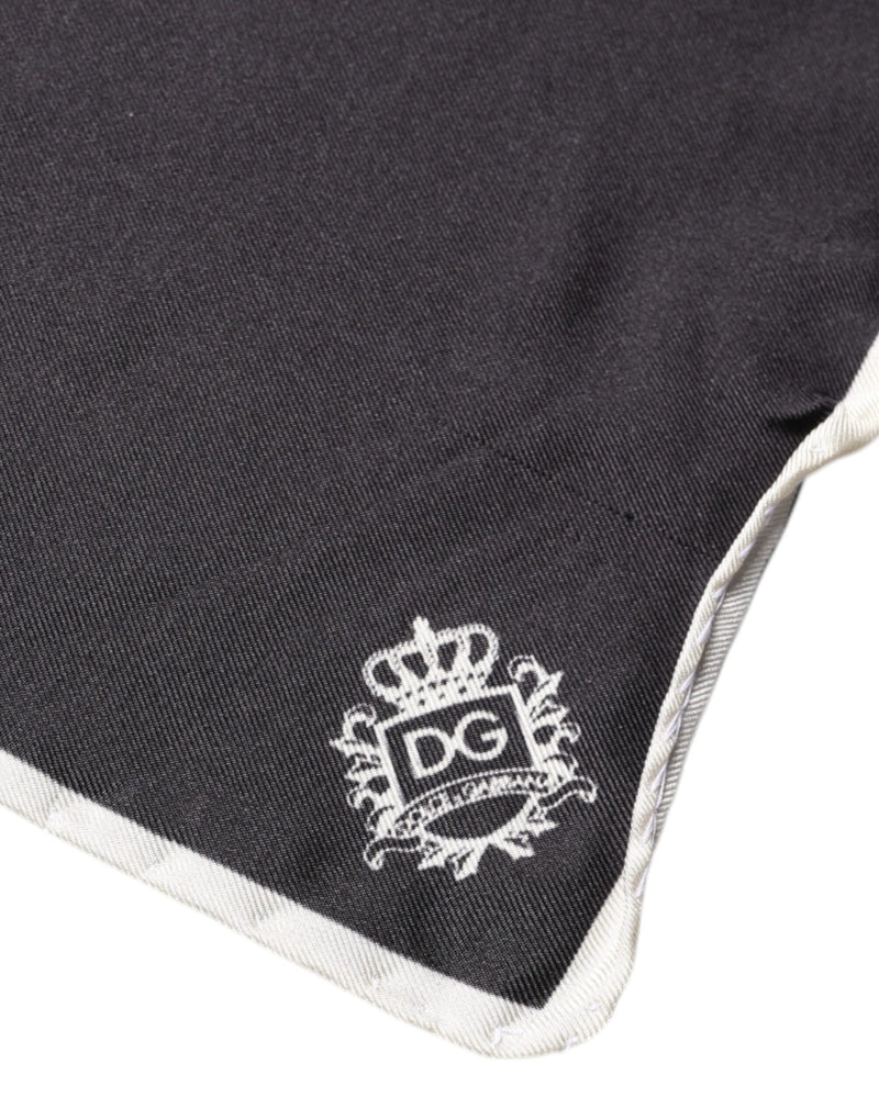 Foulard carré Dolce &amp; Gabbana à logo couronne noire