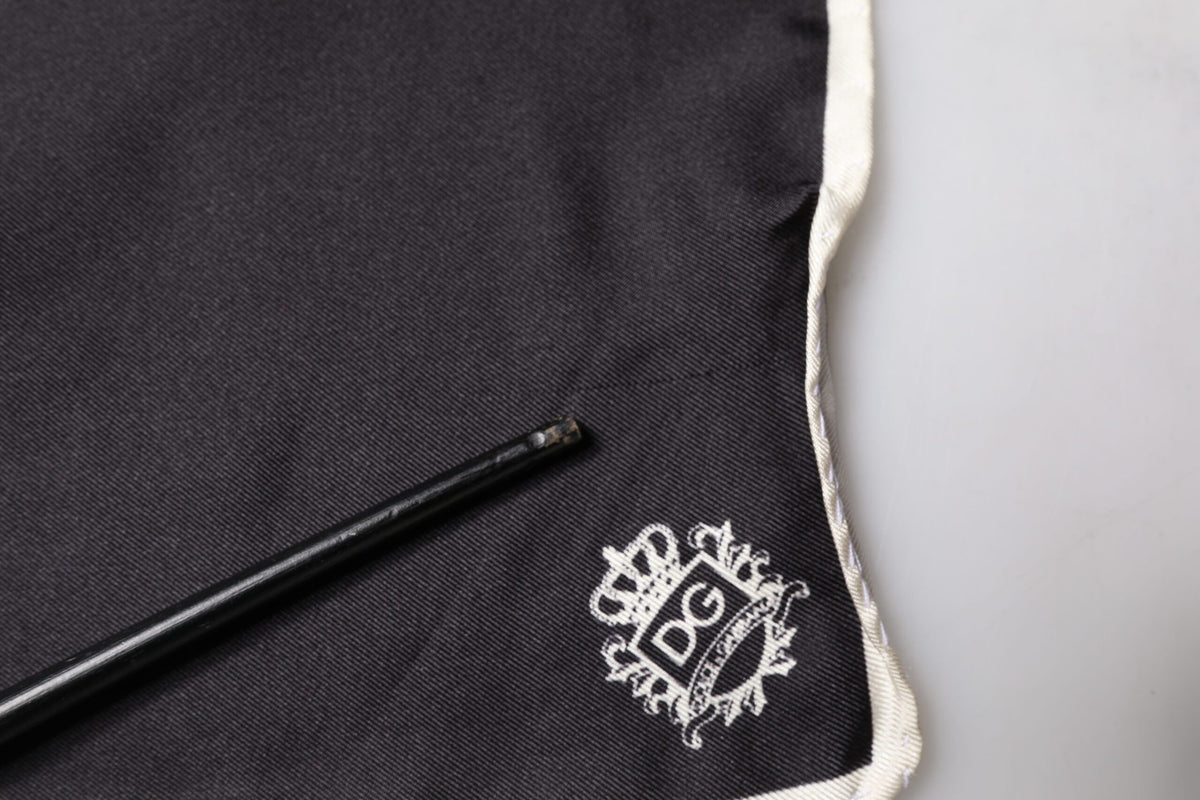 Foulard carré Dolce &amp; Gabbana à logo couronne noire