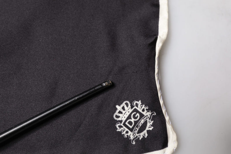 Foulard carré Dolce &amp; Gabbana à logo couronne noire