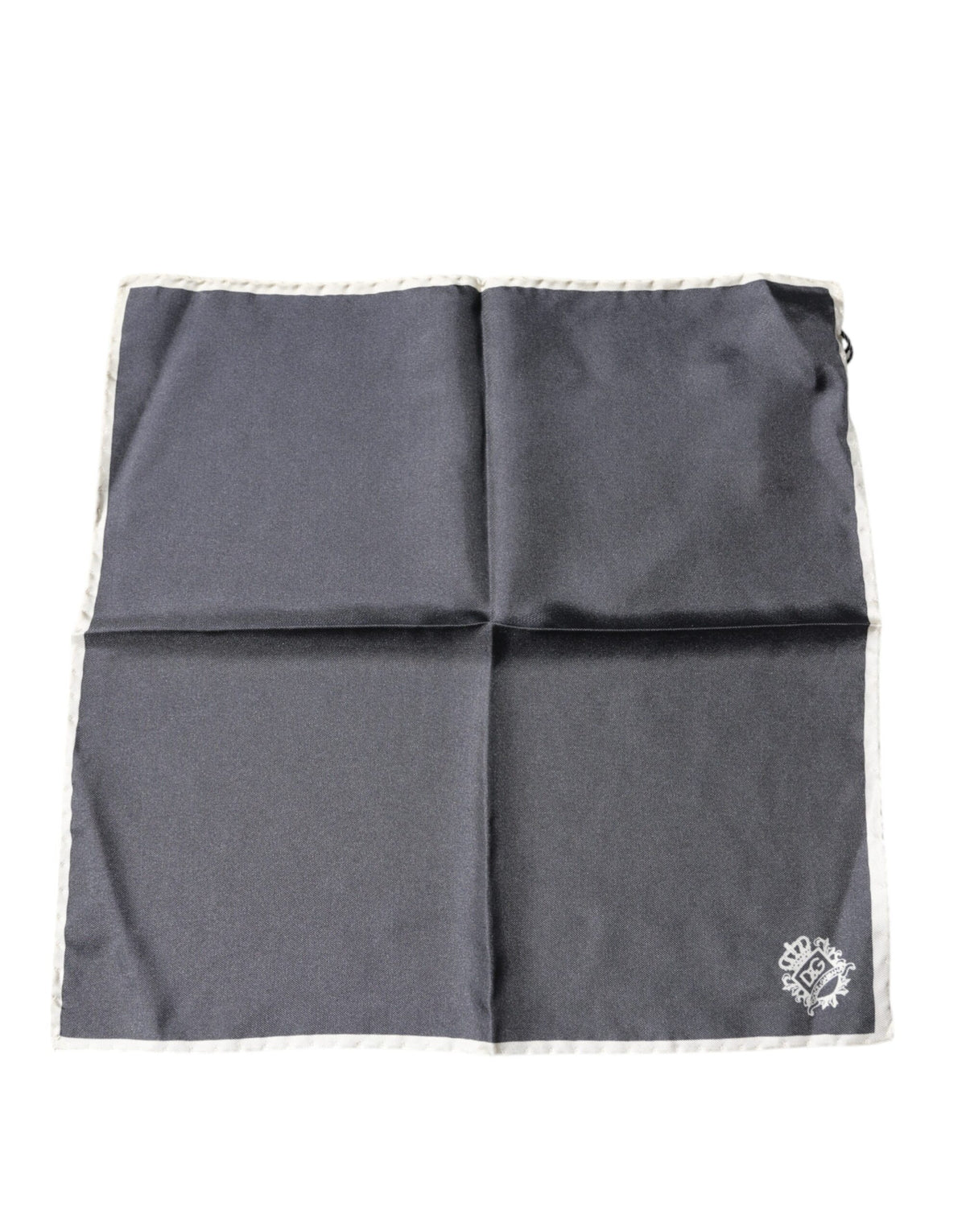 Foulard carré Dolce &amp; Gabbana à logo couronne grise