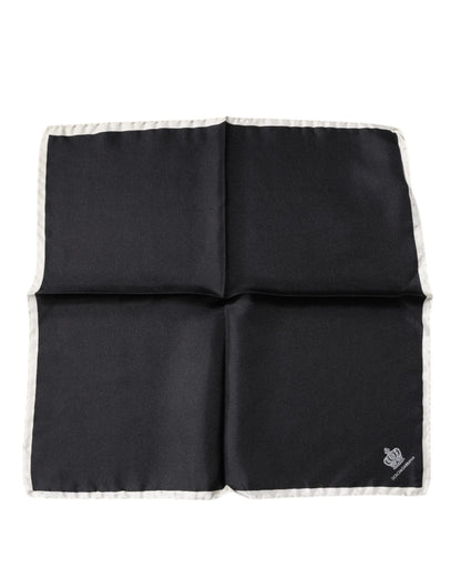 Foulard carré Dolce &amp; Gabbana à logo couronne noire