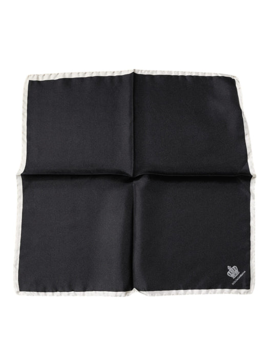 Foulard carré Dolce &amp; Gabbana à logo couronne noire