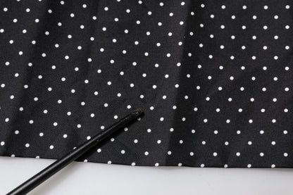 Dolce & Gabbana Zwarte Polka Dots Zijden Skinny Nekwikkel Sjaal
