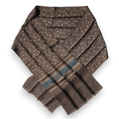 Foulard châle en soie fantaisie marron Dolce &amp; Gabbana