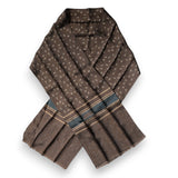 Foulard châle en soie fantaisie marron Dolce &amp; Gabbana