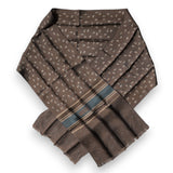 Foulard châle en soie fantaisie marron Dolce &amp; Gabbana