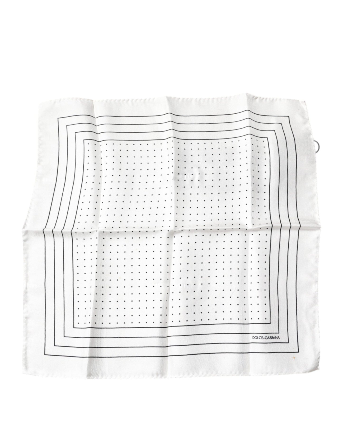 Foulard carré à pois blancs Dolce &amp; Gabbana