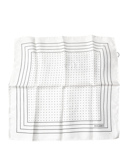 Foulard carré à pois blancs Dolce &amp; Gabbana