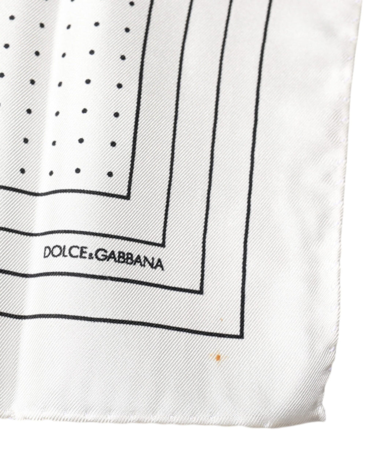 Foulard carré à pois blancs Dolce &amp; Gabbana