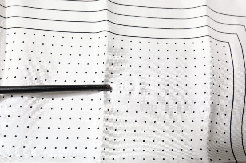 Dolce &amp; Gabbana Witte Polka Dots Vierkante Zakdoek Sjaal