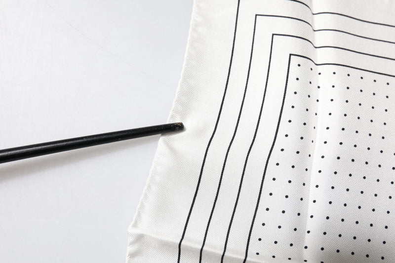 Dolce &amp; Gabbana Witte Polka Dots Vierkante Zakdoek Sjaal