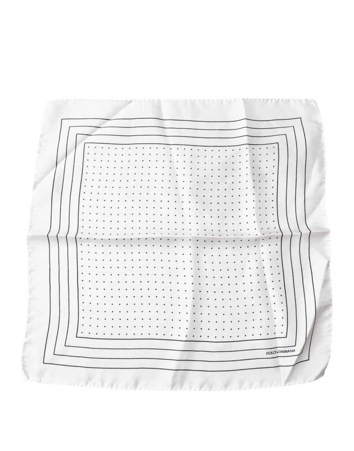 Foulard carré à pois blancs Dolce &amp; Gabbana