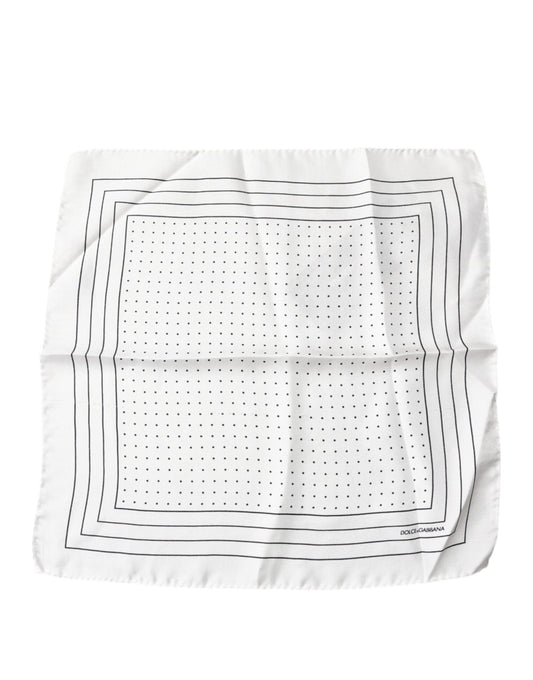 Foulard carré à pois blancs Dolce &amp; Gabbana