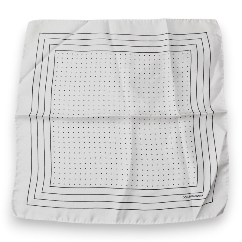 Foulard carré à pois blancs Dolce &amp; Gabbana