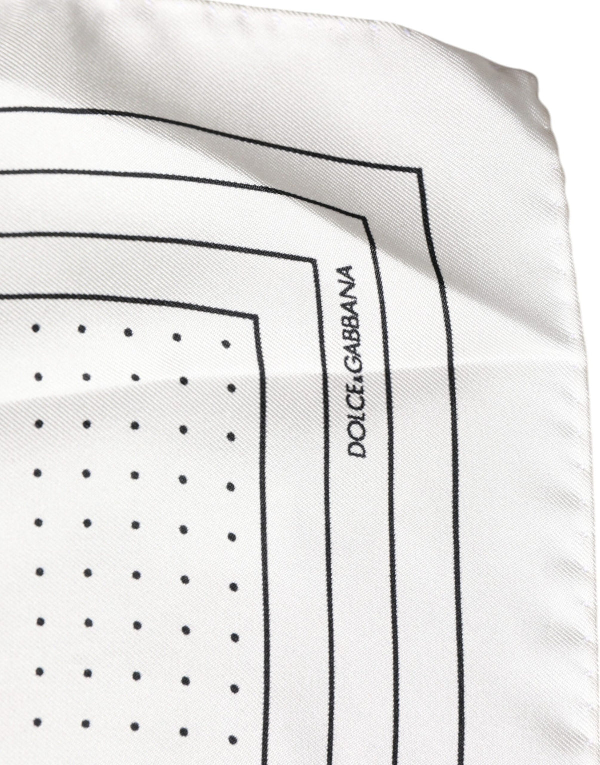 Foulard carré à pois blancs Dolce &amp; Gabbana