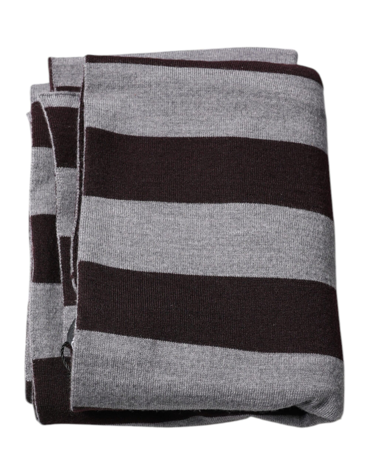 Foulard en laine à rayures noires et grises Dolce &amp; Gabbana