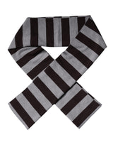 Foulard en laine à rayures noires et grises Dolce &amp; Gabbana